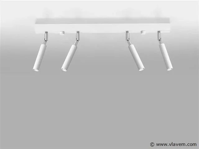 2 x solo eye plafond armatuur 4 x spots wit - afbeelding 1 van  4
