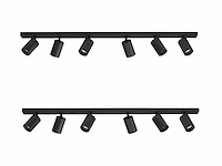 2 x solo focus plafond 6.0 armatuur zwart - afbeelding 1 van  8
