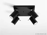 2 x solo focus plafond quad armatuur zwart - afbeelding 1 van  3