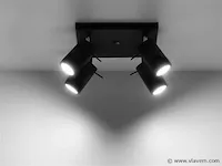 2 x solo focus plafond quad armatuur zwart - afbeelding 2 van  3