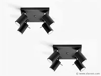 2 x solo focus plafond quad armatuur zwart - afbeelding 3 van  3