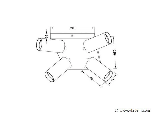 2 x solo focus quad armatuur zwart - afbeelding 4 van  5