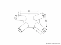 2 x solo focus quad armatuur zwart - afbeelding 4 van  5