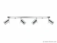 2 x solo plafond armatuur 4 spots chroom - afbeelding 4 van  4