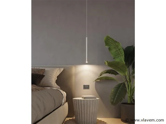 2 x solo tube slim design hanglamp wit - afbeelding 3 van  6
