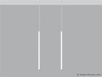 2 x solo tube slim design hanglamp wit - afbeelding 5 van  6