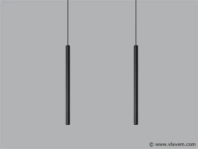 2 x solo tube slim design hanglamp zwart - afbeelding 2 van  7