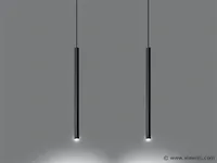 2 x solo tube slim design hanglamp zwart - afbeelding 3 van  7