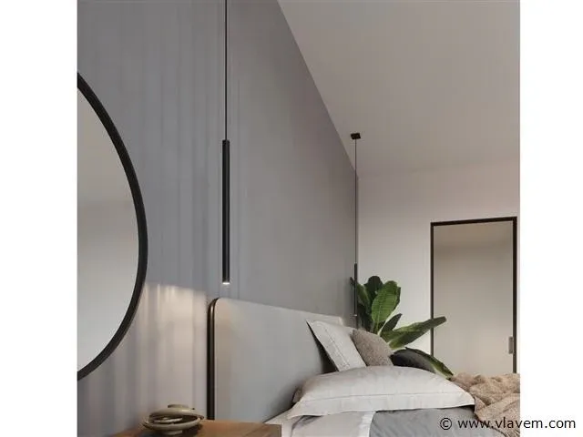 2 x solo tube slim design hanglamp zwart - afbeelding 4 van  7