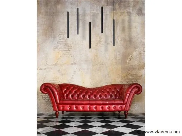 2 x solo tube slim design hanglamp zwart - afbeelding 5 van  7