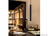 2 x solo tube slim design hanglamp zwart - afbeelding 6 van  7