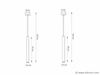2 x solo tube slim design hanglamp zwart - afbeelding 7 van  7