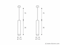 2 x solo yube benton design hanglamp - afbeelding 4 van  6