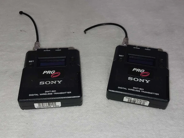 2 x sony dwt-b01 beltpack-zender (tv42-50 / 638-710 mhz) - afbeelding 1 van  4