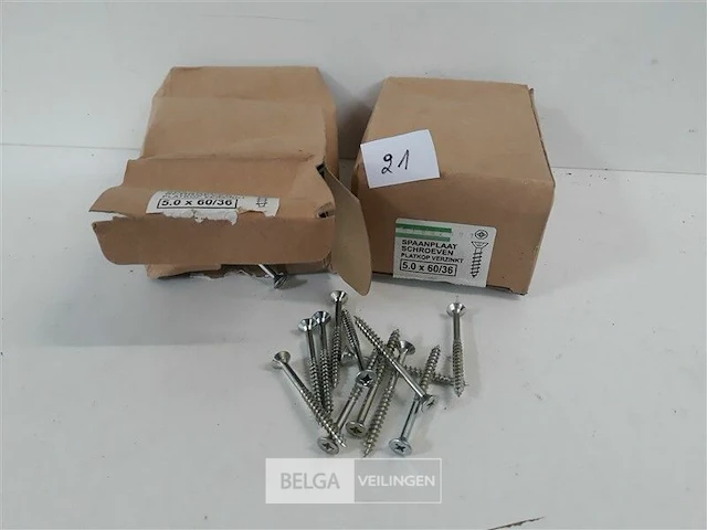 2 x spaanplaatvijzen 5 x 60 mm 200 stuks - afbeelding 2 van  3