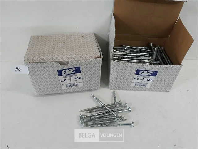 2 x spaanplaatvijzen 6 x 100 mm 200 stuks - afbeelding 1 van  3