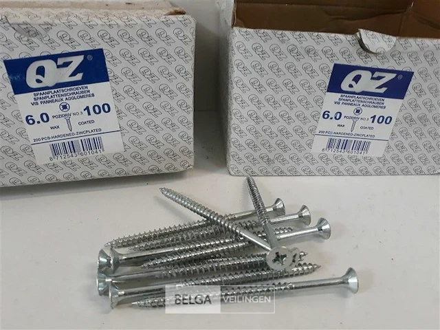 2 x spaanplaatvijzen 6 x 100 mm 200 stuks - afbeelding 3 van  3