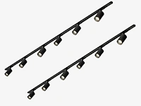 2 x spanningsrail 200 cm inclusief 12 spots zwart - afbeelding 8 van  9