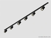 2 x spanningsrail 400 cm inclusief 24 spots zwart - afbeelding 8 van  8