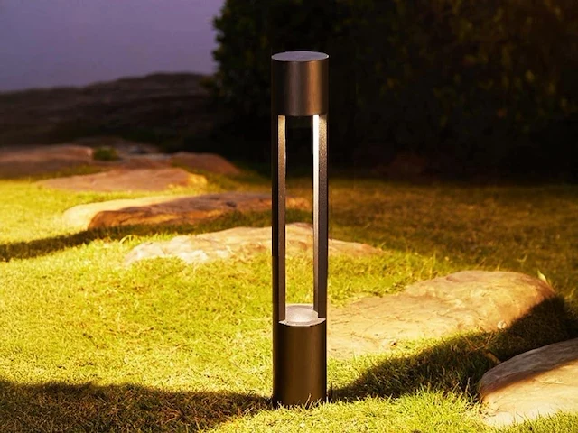 2 x staande tuinlamp 60cm gu10 fitting zwart waterdicht - afbeelding 4 van  5