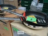 2 x steelpannen 24 cm + 28 cm - afbeelding 1 van  3