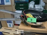 2 x steelpannen 24 cm + 28 cm - afbeelding 1 van  3