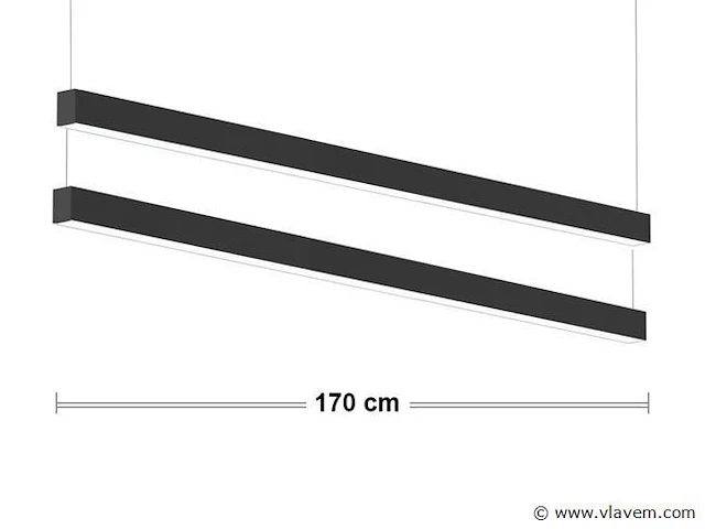 2 x sub 170 led design pendel armatuur zwart - afbeelding 1 van  11