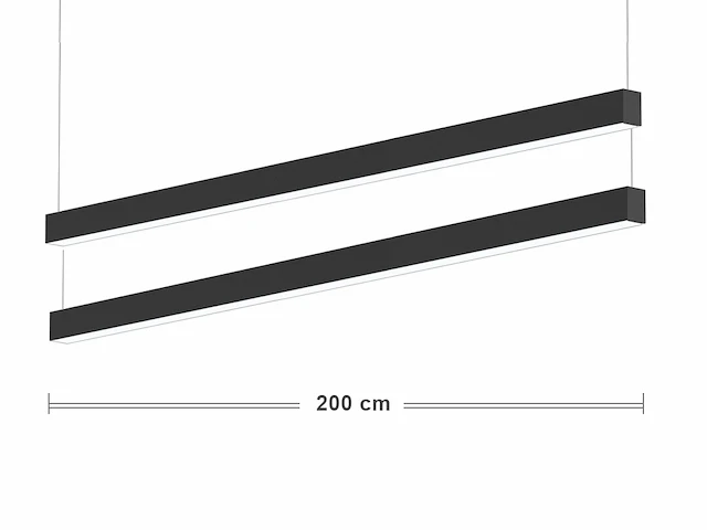 2 x sub 200 led design pendel armatuur zwart - afbeelding 1 van  9