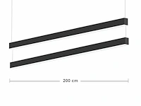 2 x sub 200 led design pendel armatuur zwart - afbeelding 1 van  9