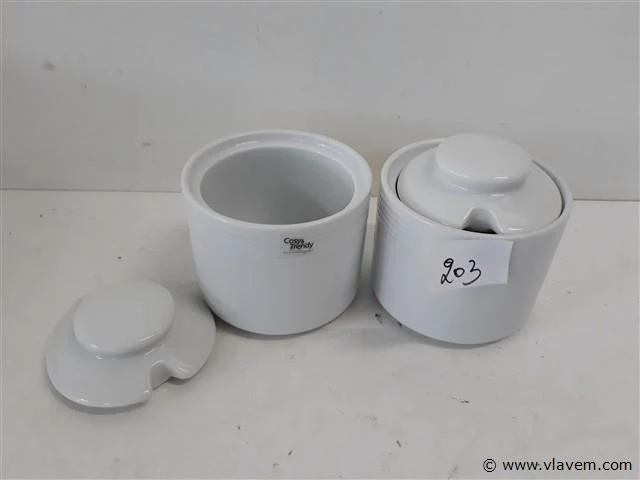 2 x suikerpot rond - afbeelding 1 van  2