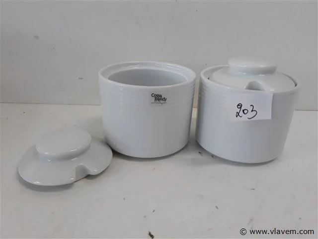 2 x suikerpot rond - afbeelding 2 van  2