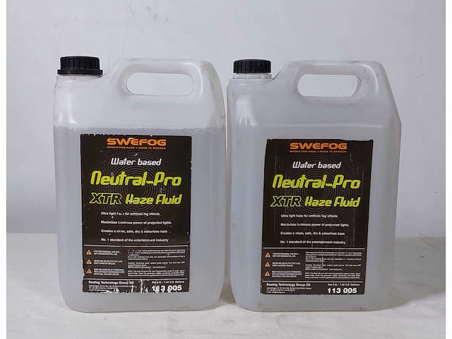 2 x swefog neutral-pro xtr ultra light smoke fluid water based 5l - afbeelding 1 van  3