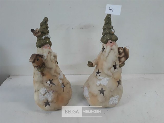 2 x t-lichthouder kerstman - afbeelding 2 van  3