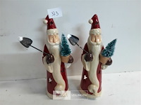 2 x t-lichthuisje kerstman - afbeelding 1 van  3