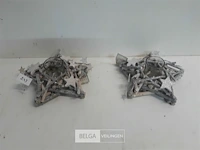 2 x tafeldeco ster met glaasje voor kaars - afbeelding 1 van  3