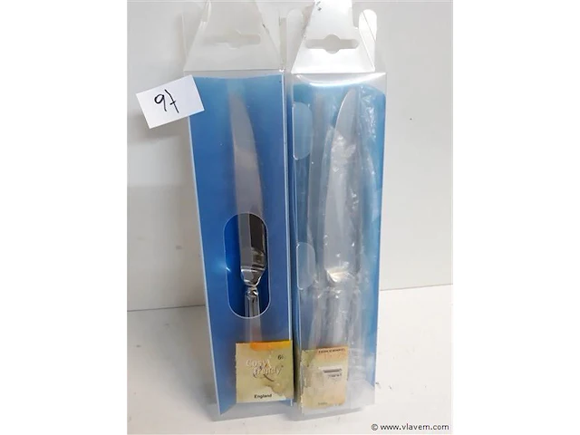 2 x tafelmes 24 cm 18/10 6 stuks - afbeelding 2 van  2