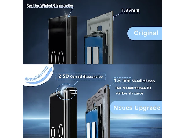 2 x tawoia touch-lichtschakelaar met stopcontact - afbeelding 5 van  7
