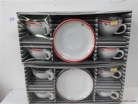 2 x theeset 4 kop + onderbord - afbeelding 1 van  2