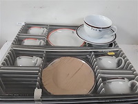 2 x theeset 4 kop + onderbord - afbeelding 2 van  2