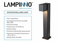 2 x tuinlamp gu10 fitting zwart draaibaar waterdicht - afbeelding 7 van  8