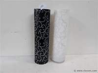 2 x vaas cylinder zwart/wit - afbeelding 1 van  2
