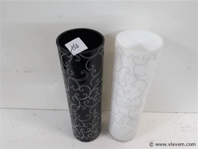 2 x vaas cylinder zwart/wit - afbeelding 2 van  2