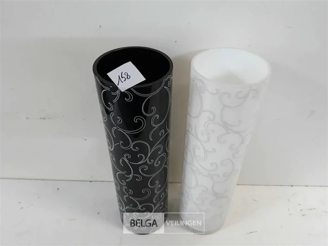 2 x vaas cylinder zwart/wit - afbeelding 3 van  3