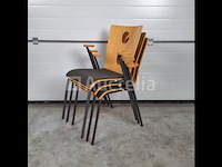 2 x vintage stoel drisag occhio van roel vandebeek voor drisag met armleuning - afbeelding 5 van  6