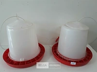 2 x voederbak pvc voor kippen 10 l - afbeelding 2 van  3