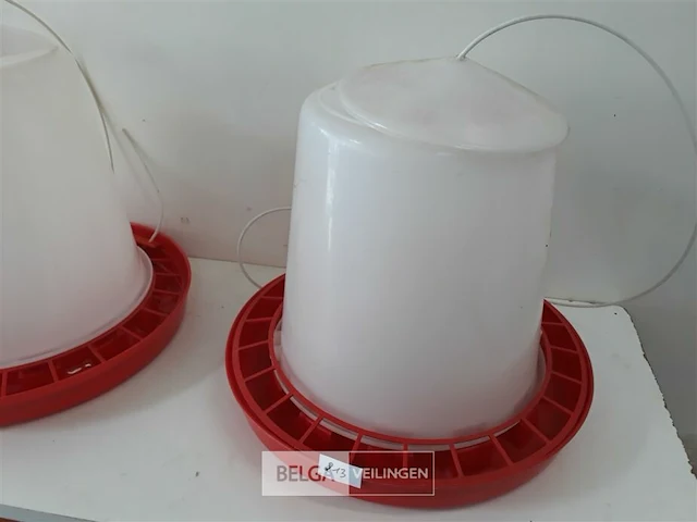 2 x voederbak pvc voor kippen 10 l - afbeelding 3 van  3