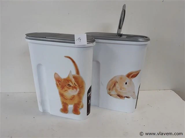 2 x voorraaddoos 4,5l 1,5 kg petlife - afbeelding 1 van  2