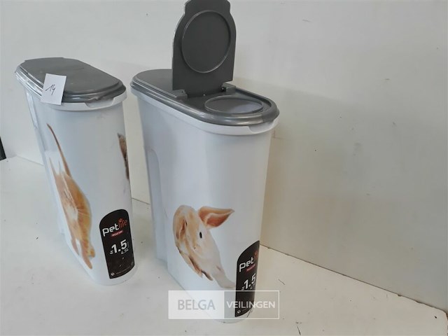 2 x voorraaddoos 4,5l 1,5 kg petlife - afbeelding 3 van  3