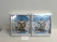 2 x wandklok piraten - afbeelding 1 van  3
