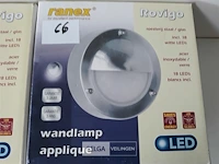 2 x wandlamp inox half bedekt 14,5 cm led - afbeelding 2 van  2